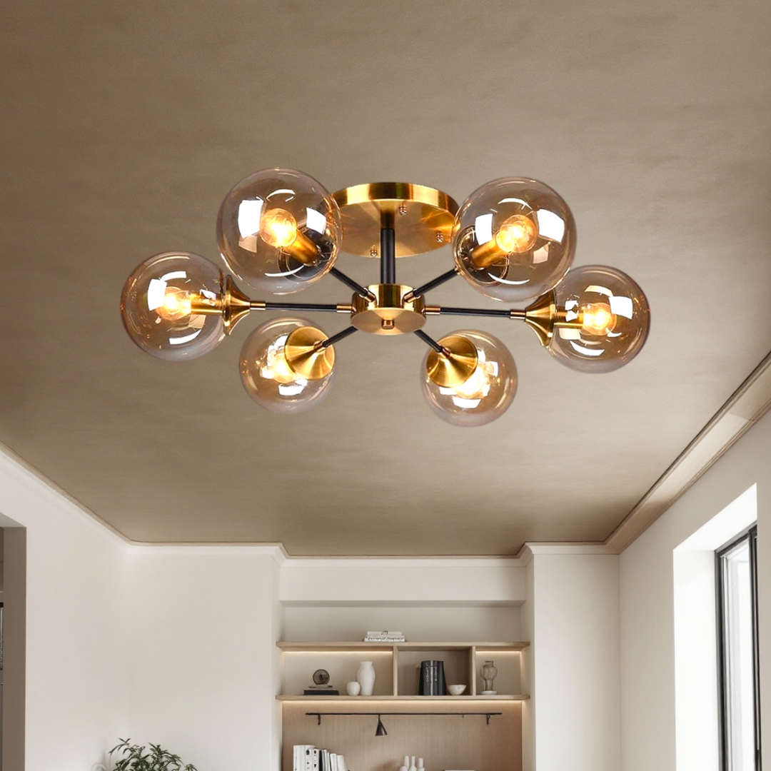 Lustra Abajur Transparent Aplicata 6xE14 DF1055-6 AURIE / ABAJUR Chandeliers