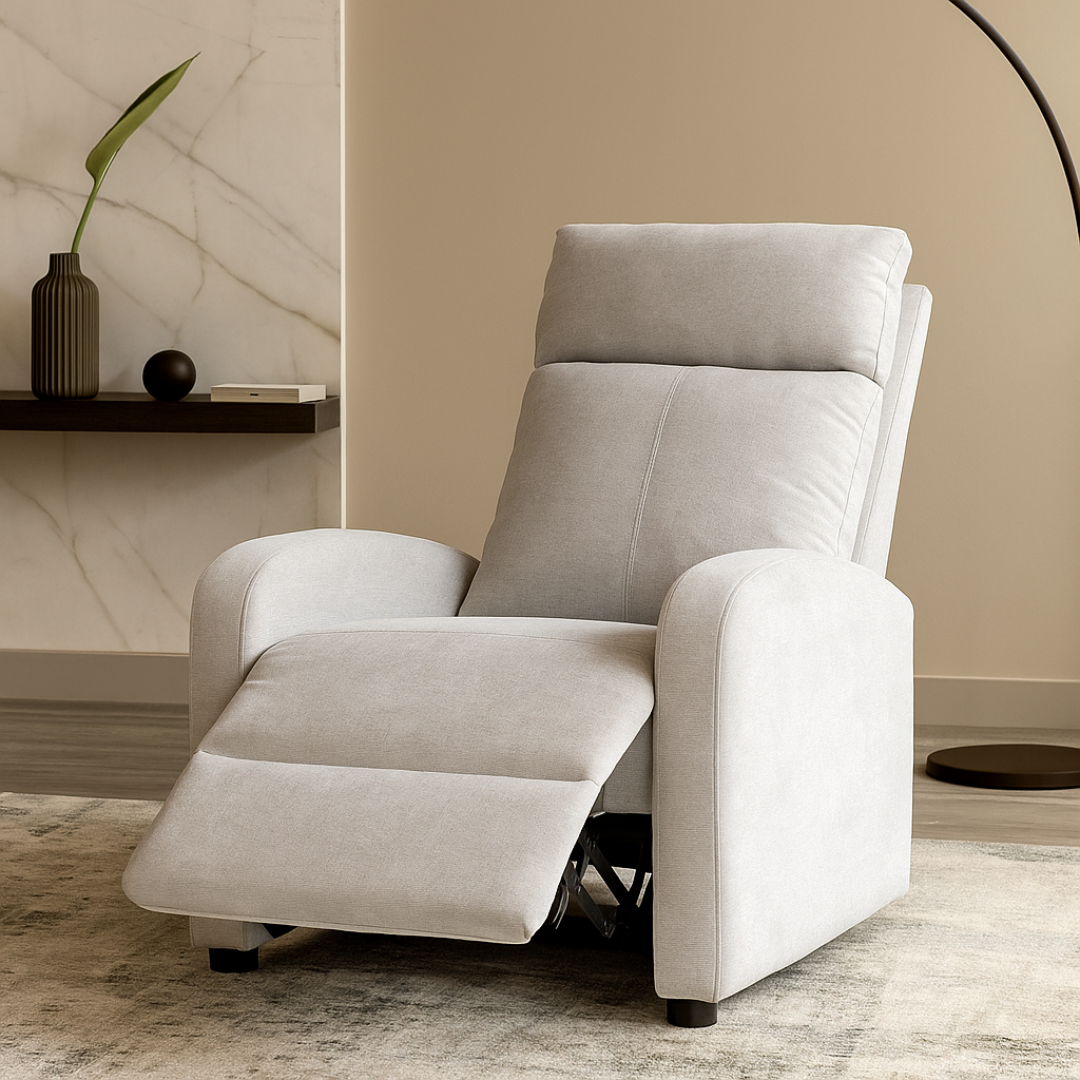 Fotoliu Recliner Stofa Gri