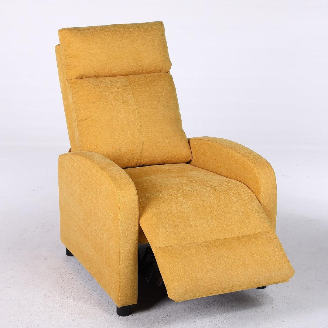 Fotoliu Recliner Stofa Galben