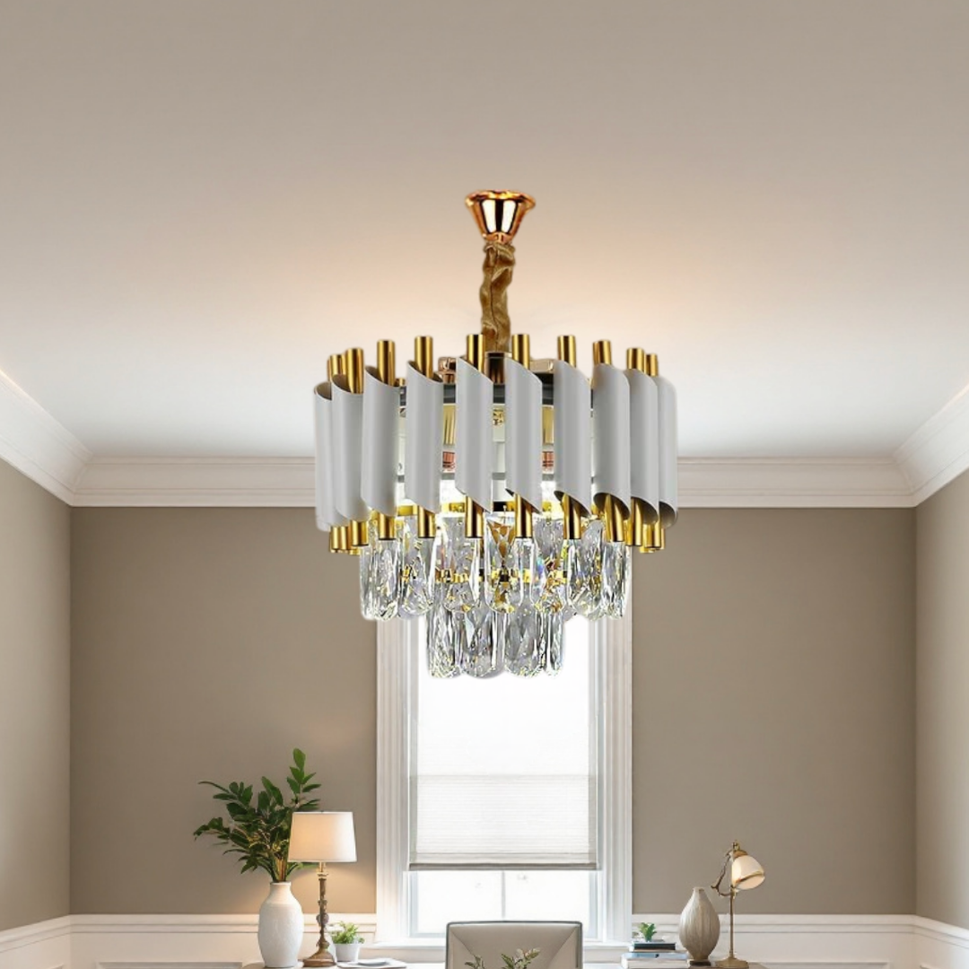 Candelabru Cristal WHITE PANTHER 30CM