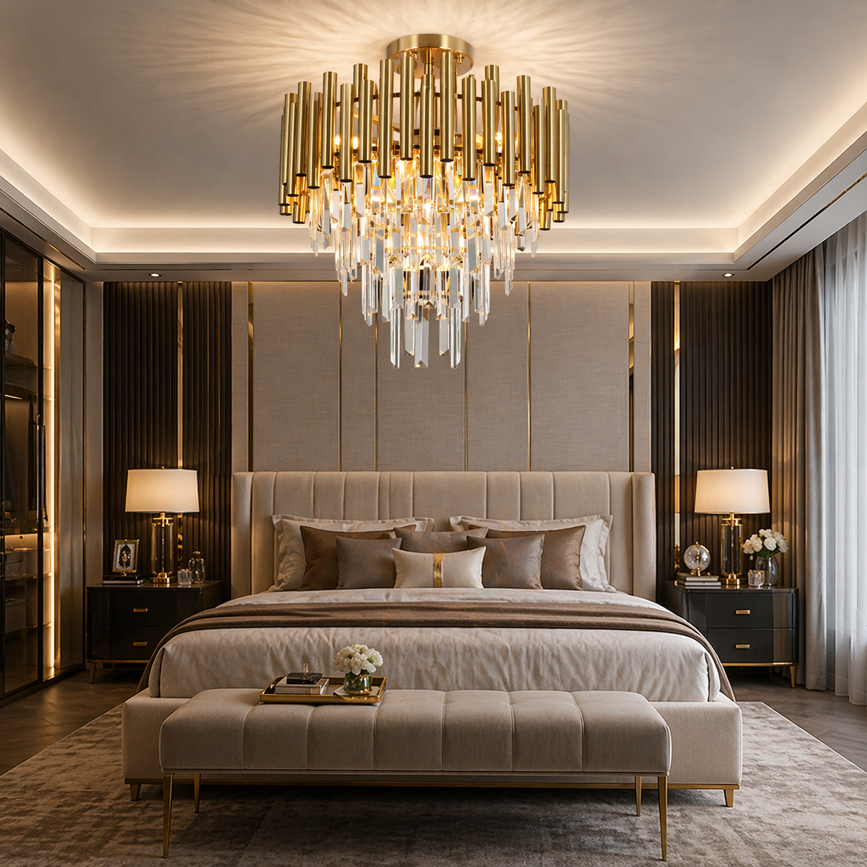 Candelabru Cristal Madison Gold Premium