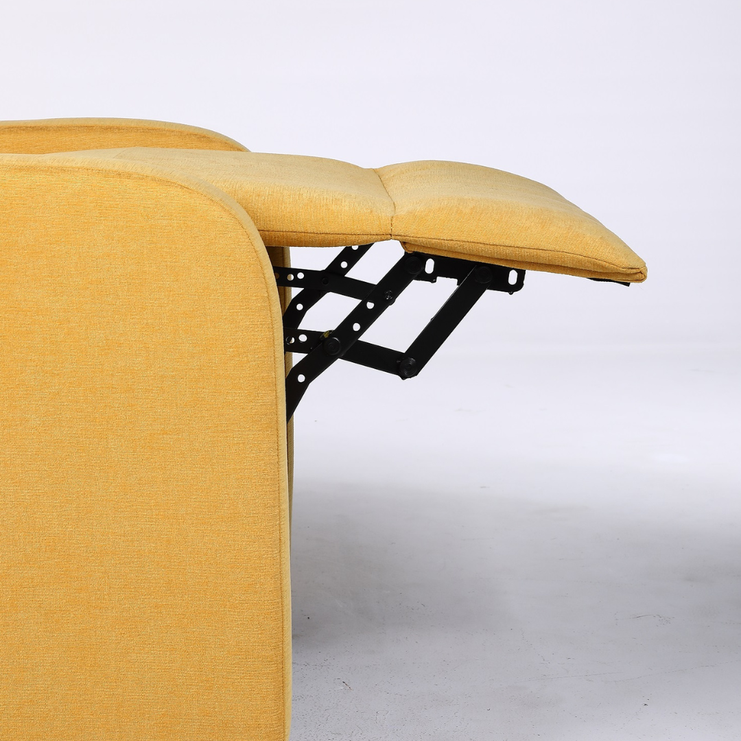Fotoliu Recliner Stofa Galben