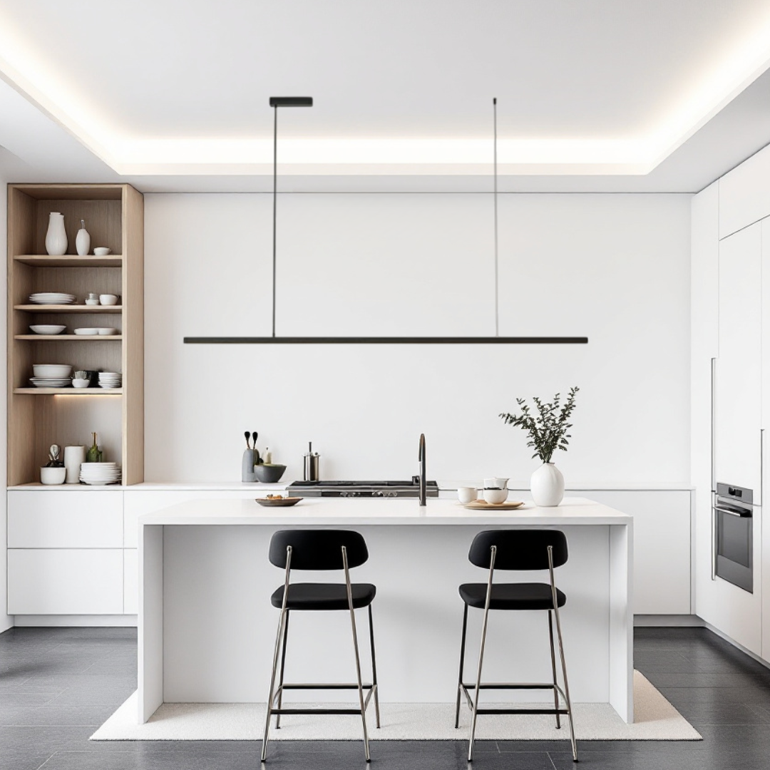 Lustra LED Suspendata 36W Elegant Office Black Echivalent 300W