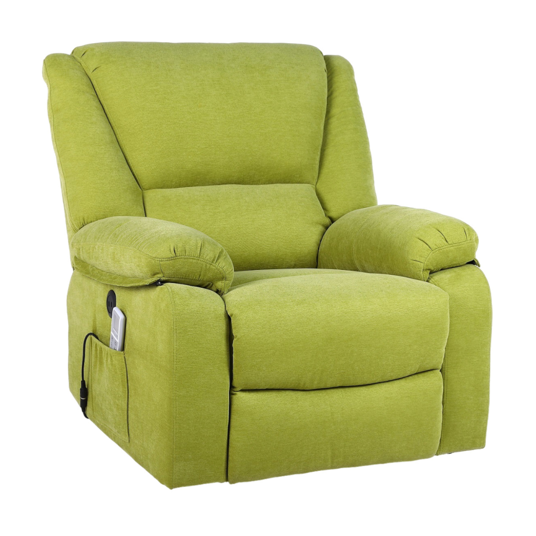 Fotoliu cu Masaj si Incalzire, Recliner Electric, Verde