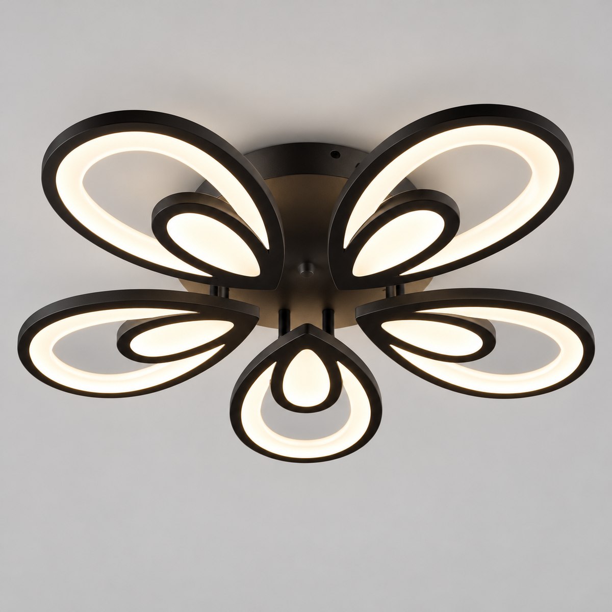 Lustra LED 160W Tears Black Echivalent 600W