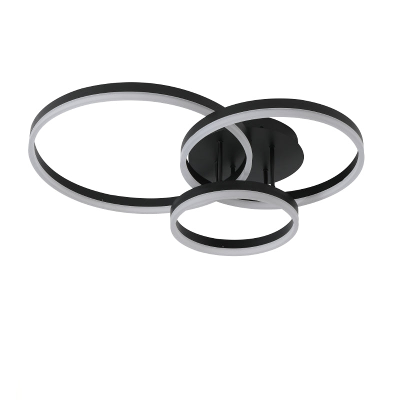 Lustra LED Beauty Black 3 XL Circle Echivalent 800W Telecomanda