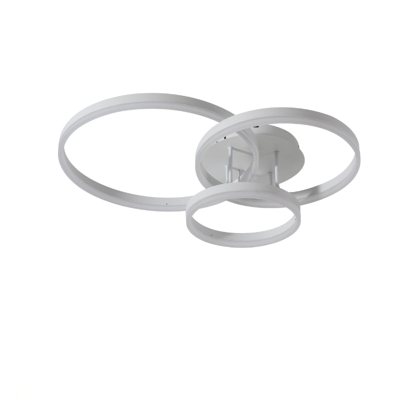 Lustra LED Beauty White 3 Circle Echivalent 600W Telecomanda