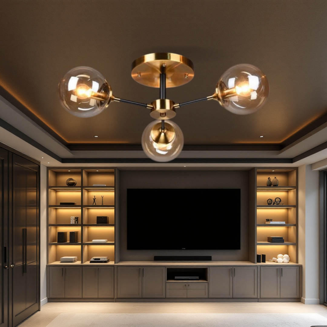 Lustra Aplicata Abajur Fumuriu DF1055-3