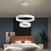Lustra LED KING Alba 2 Segmente Echivalent 500W Telecomanda