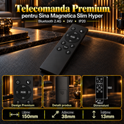 Telecomanda Black Premium pentru Sina Magnetica Hyper Bluetooth 2.4G | 24V | 15CM