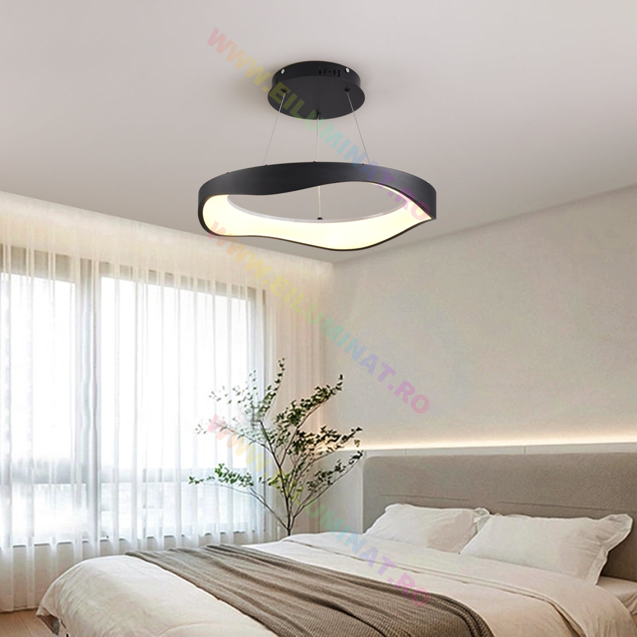 Lustra LED Black Cloud Echivalent 400W Telecomanda