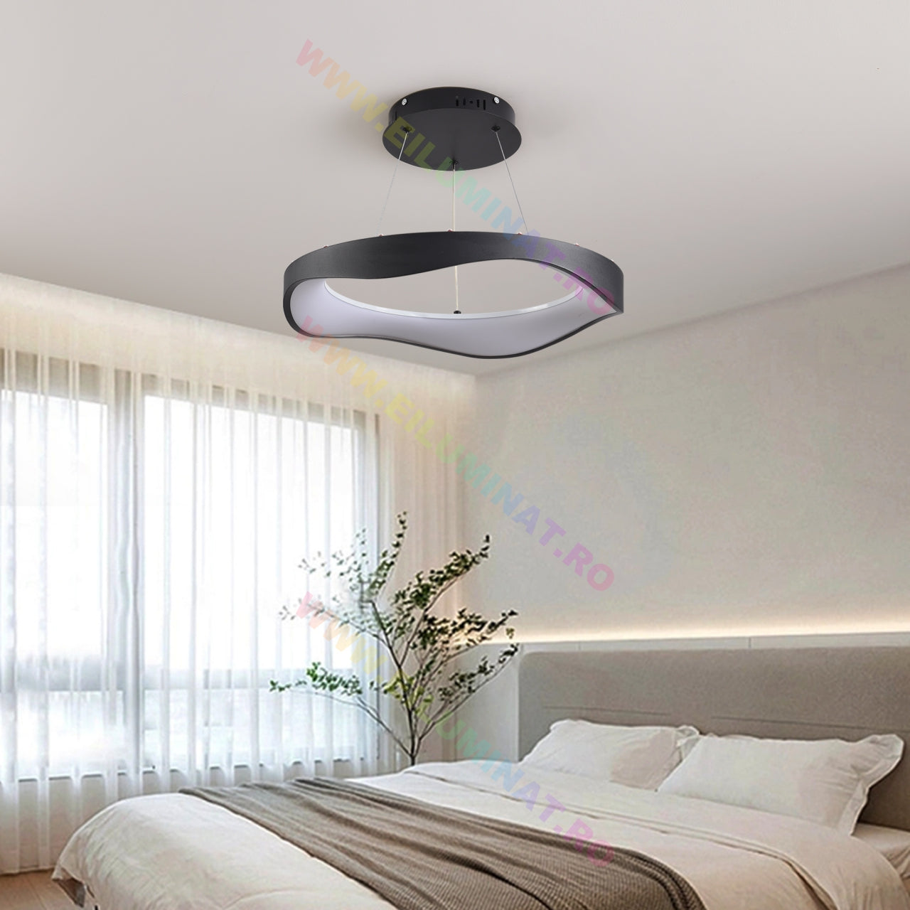 Lustra LED Black Cloud Echivalent 400W Telecomanda