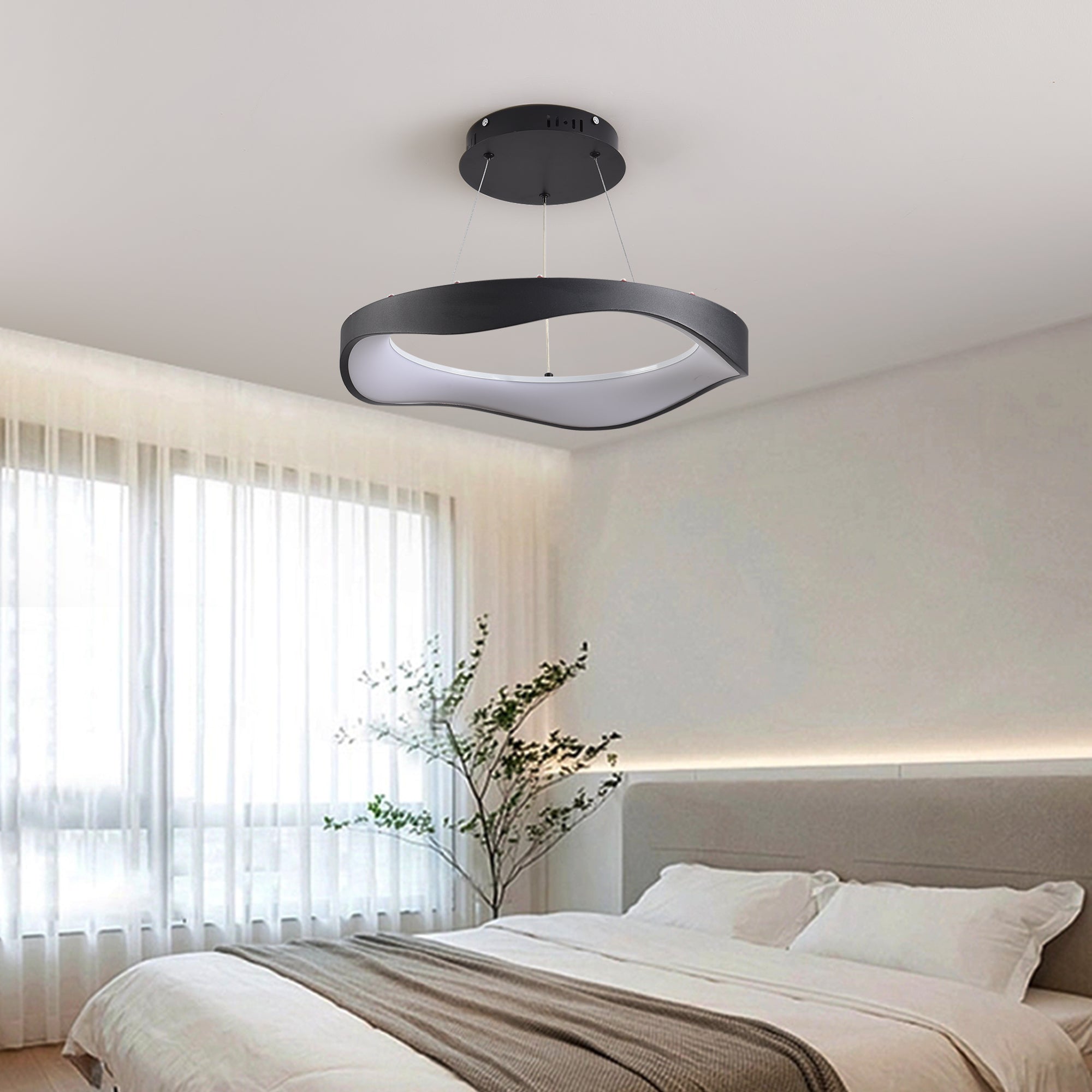 Lustra LED Black Cloud Echivalent 400W Telecomanda