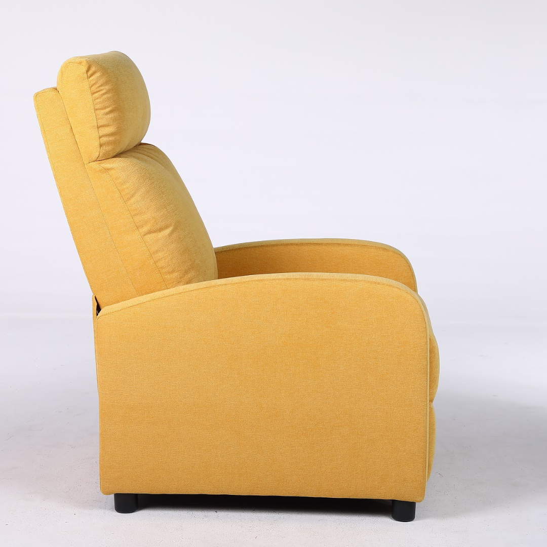 Fotoliu Recliner Stofa Galben