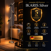 Lampadar LED Premium IKARIS Black & Silver 150CM