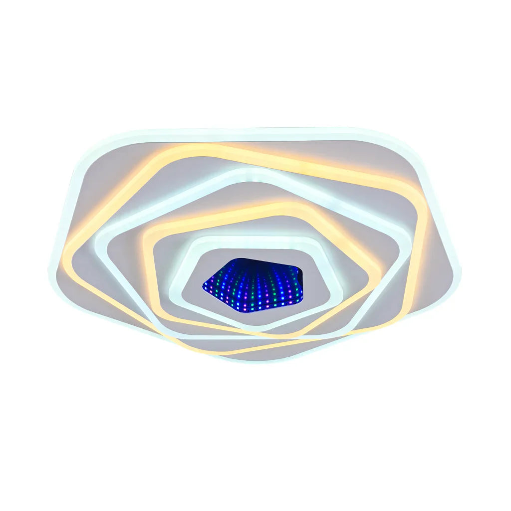 Lustra LED Pentagon RGB Echivalent 800W Telecomanda