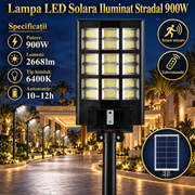 Lampa LED Solara Grand XL cu Senzor Miscare si Telecomanda 900W | 6400K