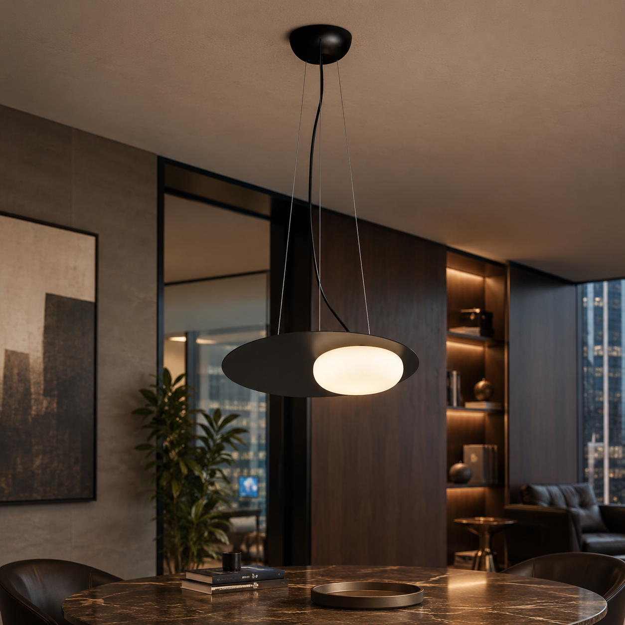 Lustra LED Unique PETIT Black Echivalent 60W