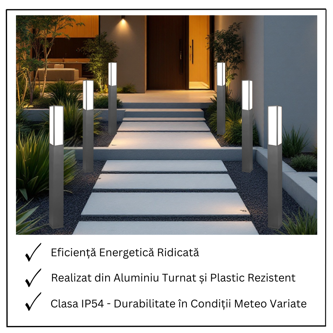 Stalp Ornamental De Gradina LED 15W 155CM FUERTE