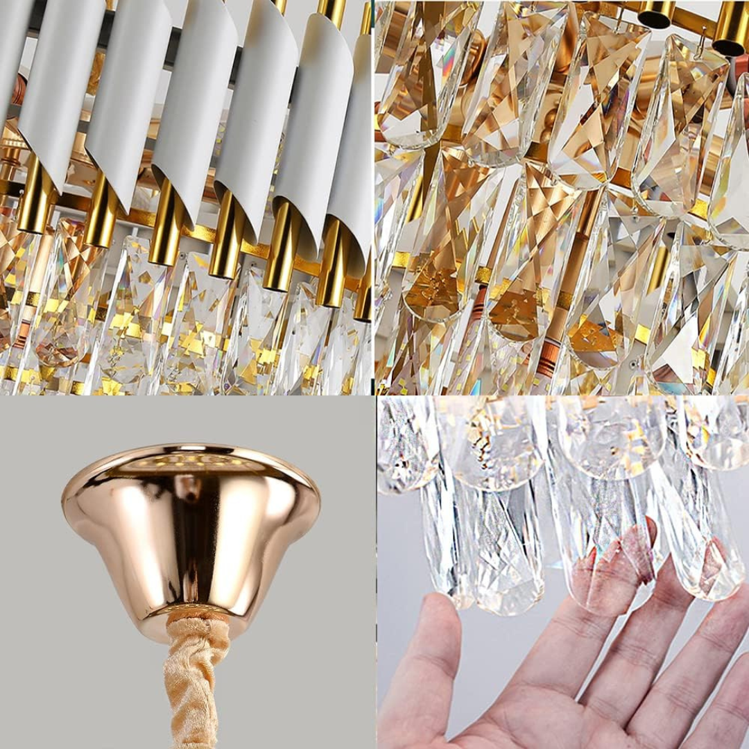 Candelabru Cristal WHITE PANTHER 80X30CM