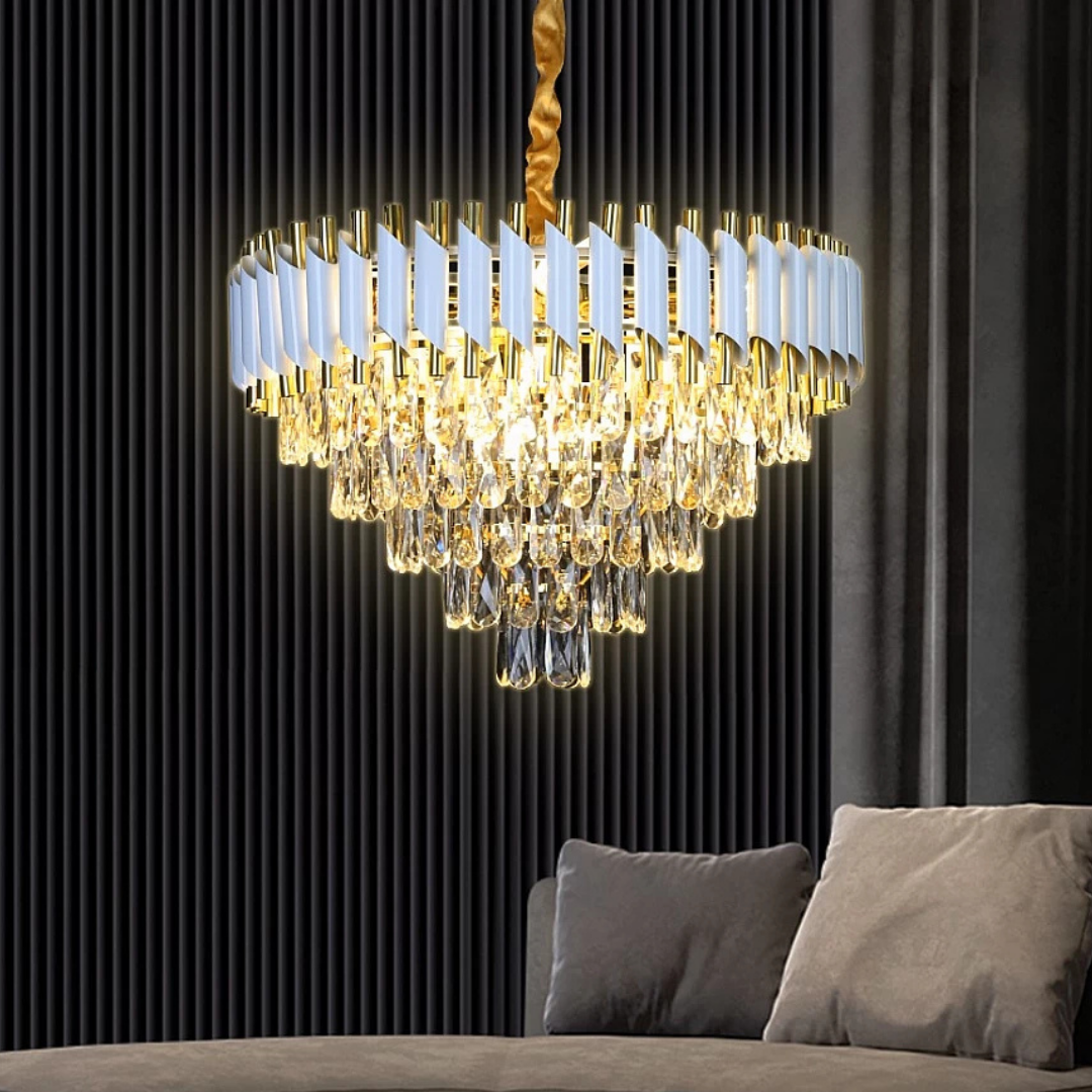 Candelabru Cristal WHITE PANTHER 40CM