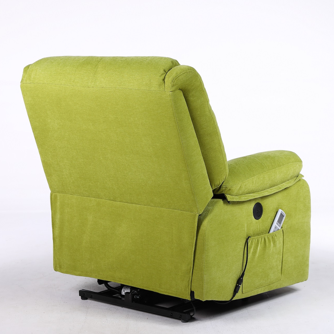 Fotoliu cu Masaj si Incalzire, Recliner Electric, Verde