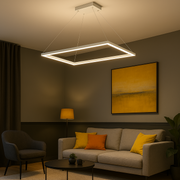 Lustra LED Suspendata 1 Element Rectangular Alb Echivalent 300W