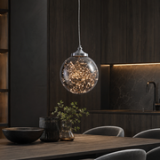 Pendul LED Unique STARS Crom Fumuriu Echivalent 40W