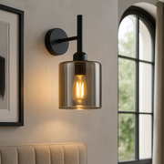 Aplica Perete Savio Black Abajur fumuriu