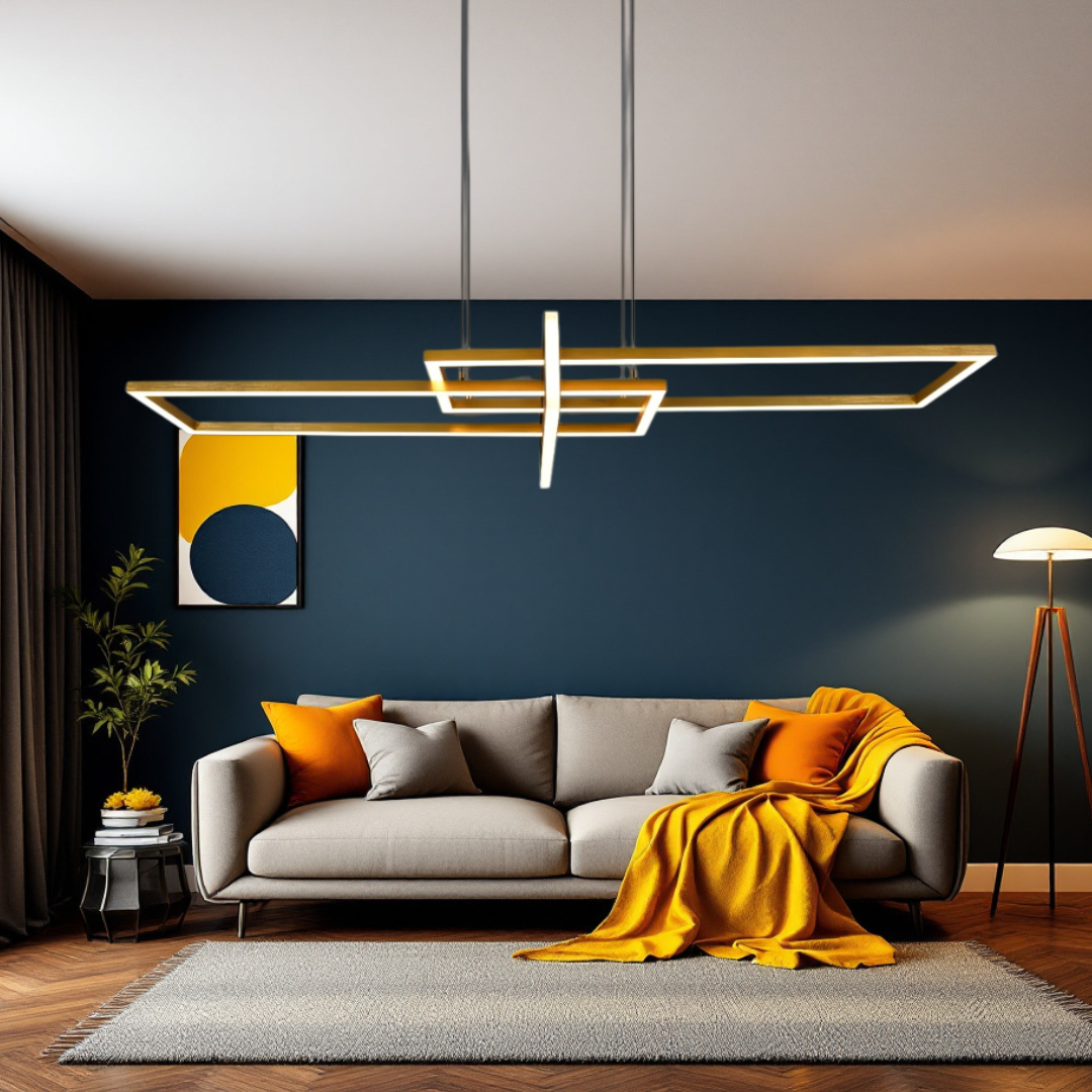 Lustra LED Suspendata PREMIUM SALINAS GOLD Echivalent 500W Dimabila