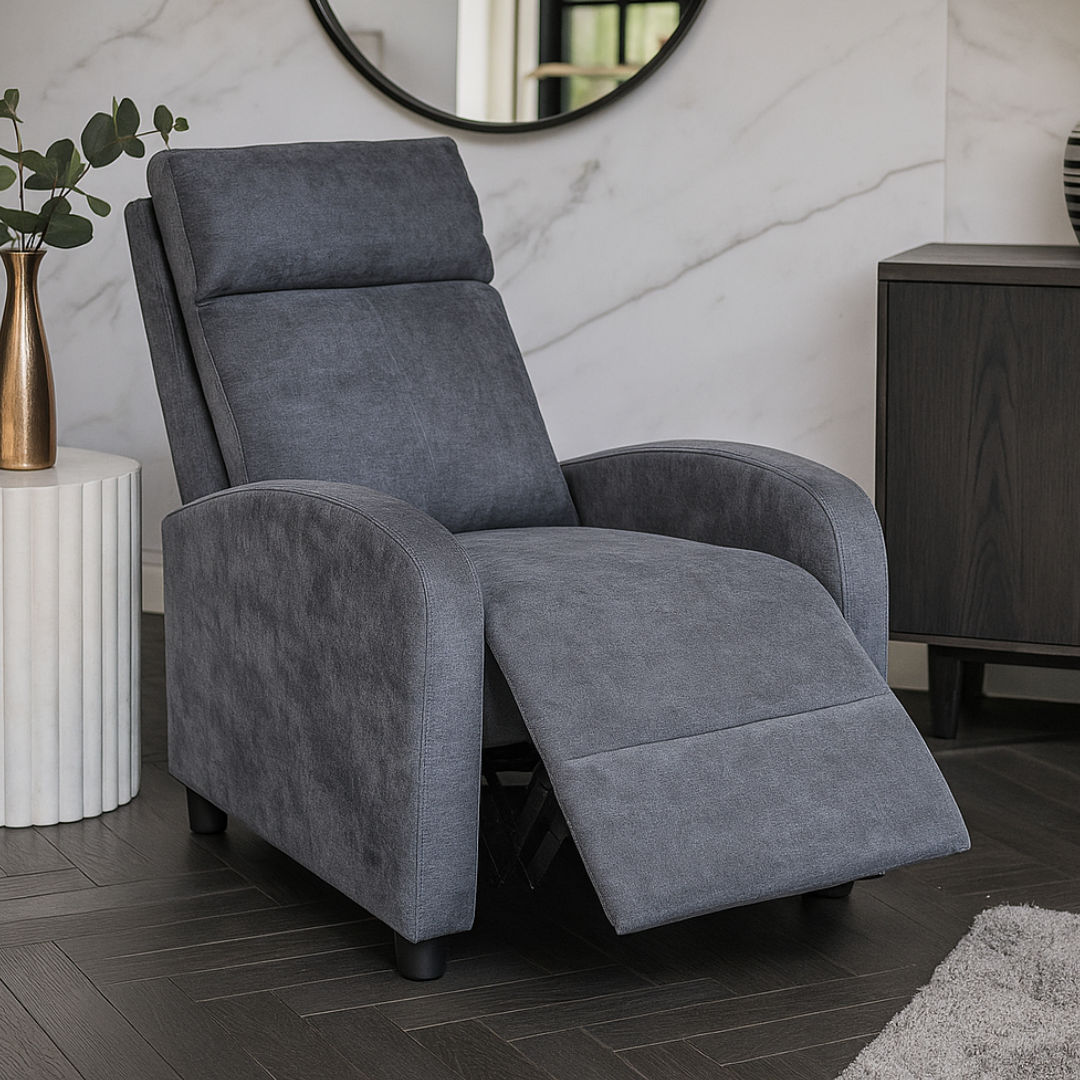 Fotoliu Recliner Stofa Gri Inchis