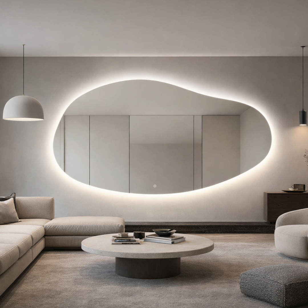 Oglinda LED FRAMELESS MONACO 140x90CM 3 Lumini si Touch