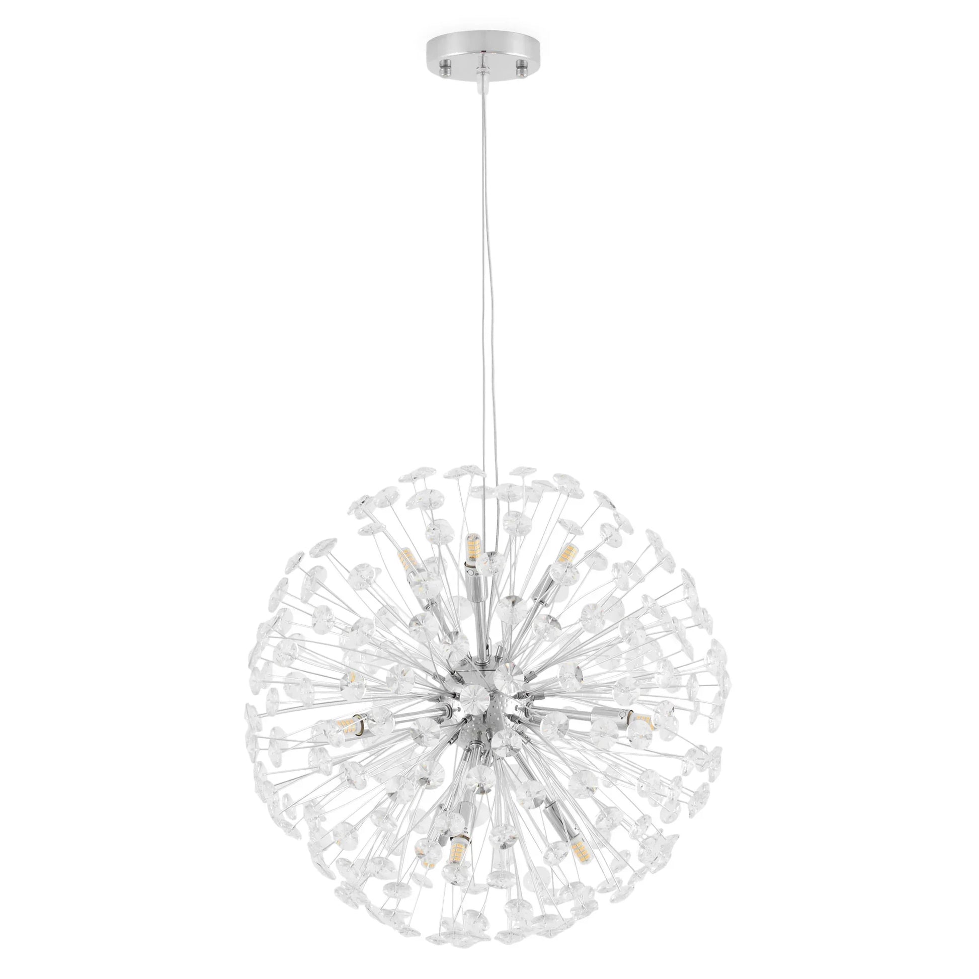 Lustra Suspendata Crystal Dandelion Silver