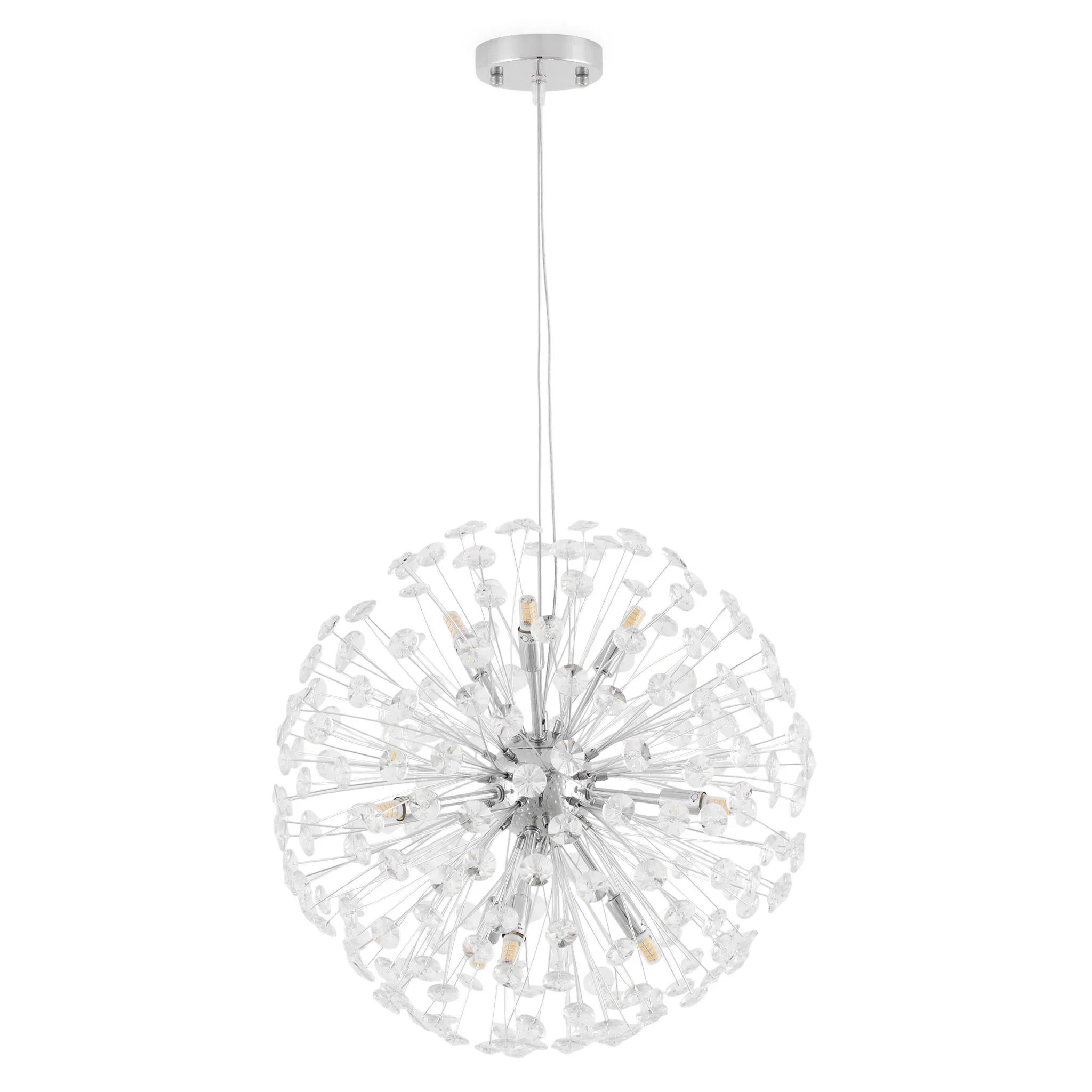 Lustra Suspendata Crystal Dandelion Silver