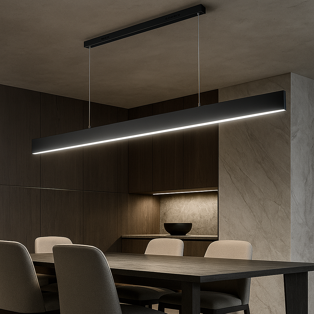 Lustra LED 120cm Lyne Telecomanda Wifi 2.4G Black NEAGRA / SUSPENDATE / 120CM Lighting Fixtures