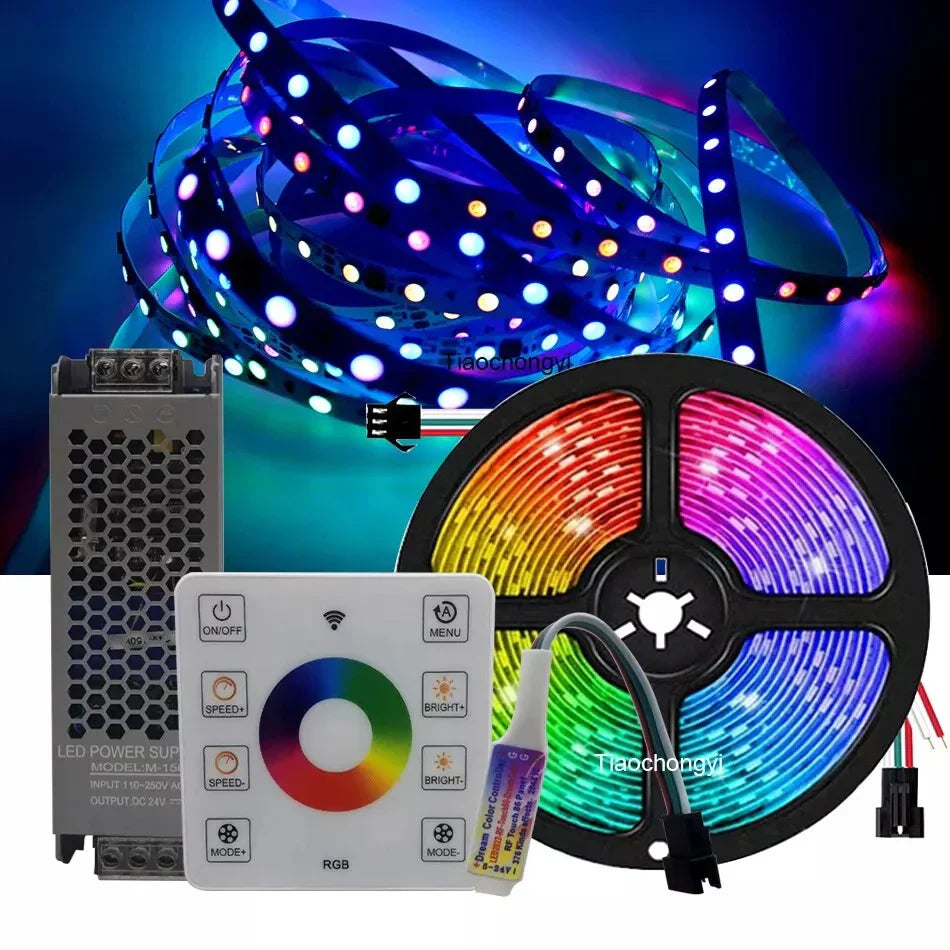 KIT Banda LED RGB 24V Digitala 10 metri, IP21 Interior