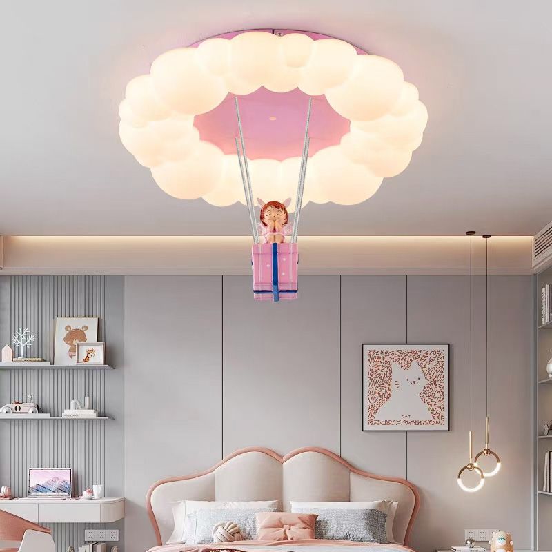 Lustra LED Cloudy Princess Echivalent 500W Telecomanda