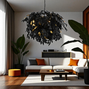 Lustra Suspendata Luxury LEAVY Black