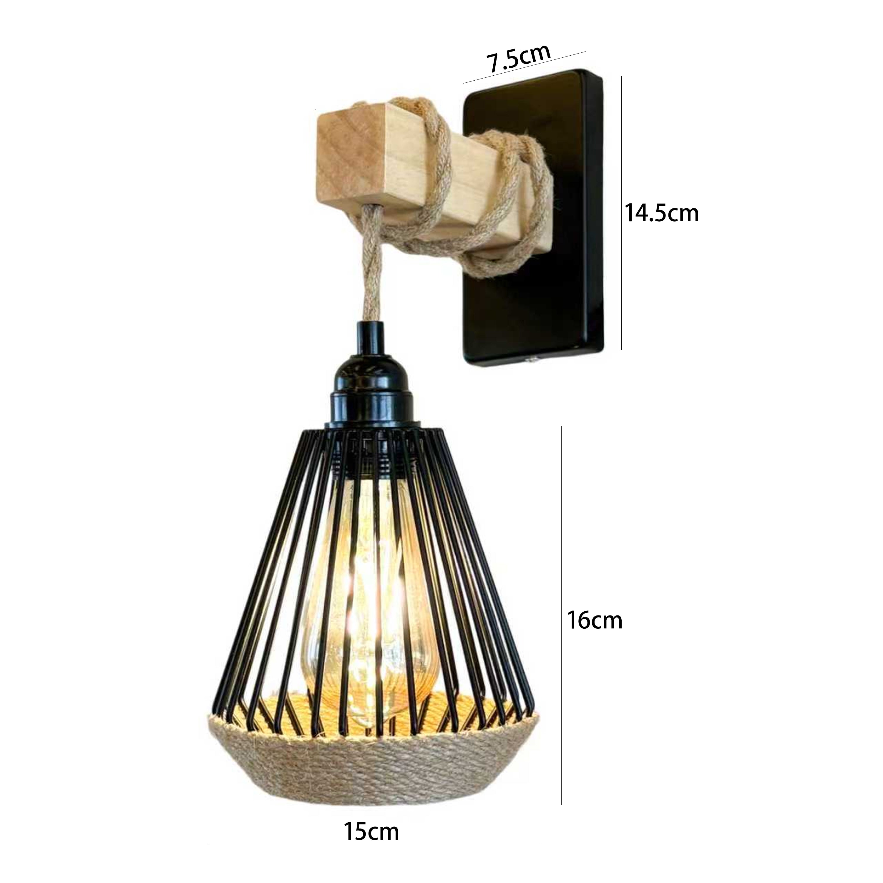 Aplica LOKY Black & Brown 1xE27