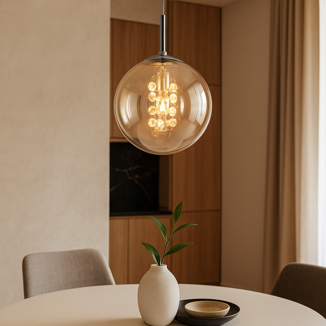 Pendul Abajur Transparent LIMA 1xG9 Chrome