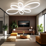 Lustra LED 32W White FLY ALBA / 83CM / MINIMALIST DESIGN Lighting Fixtures