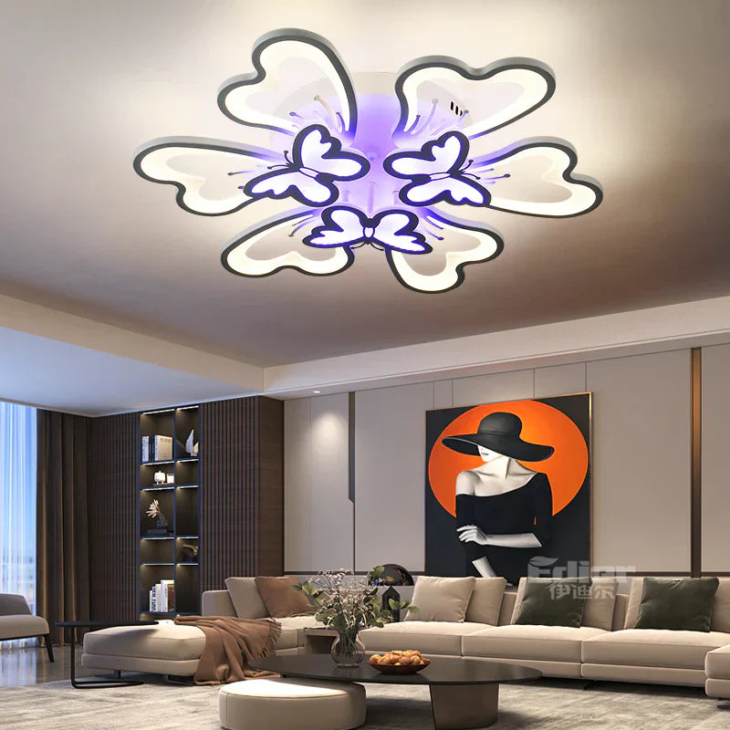 Lustra LED BUTTERFLY RGB Echivalent 800W Telecomanda