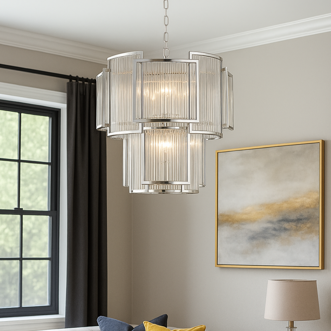 Candelabru Cristal Luxury Chrome SERGIO