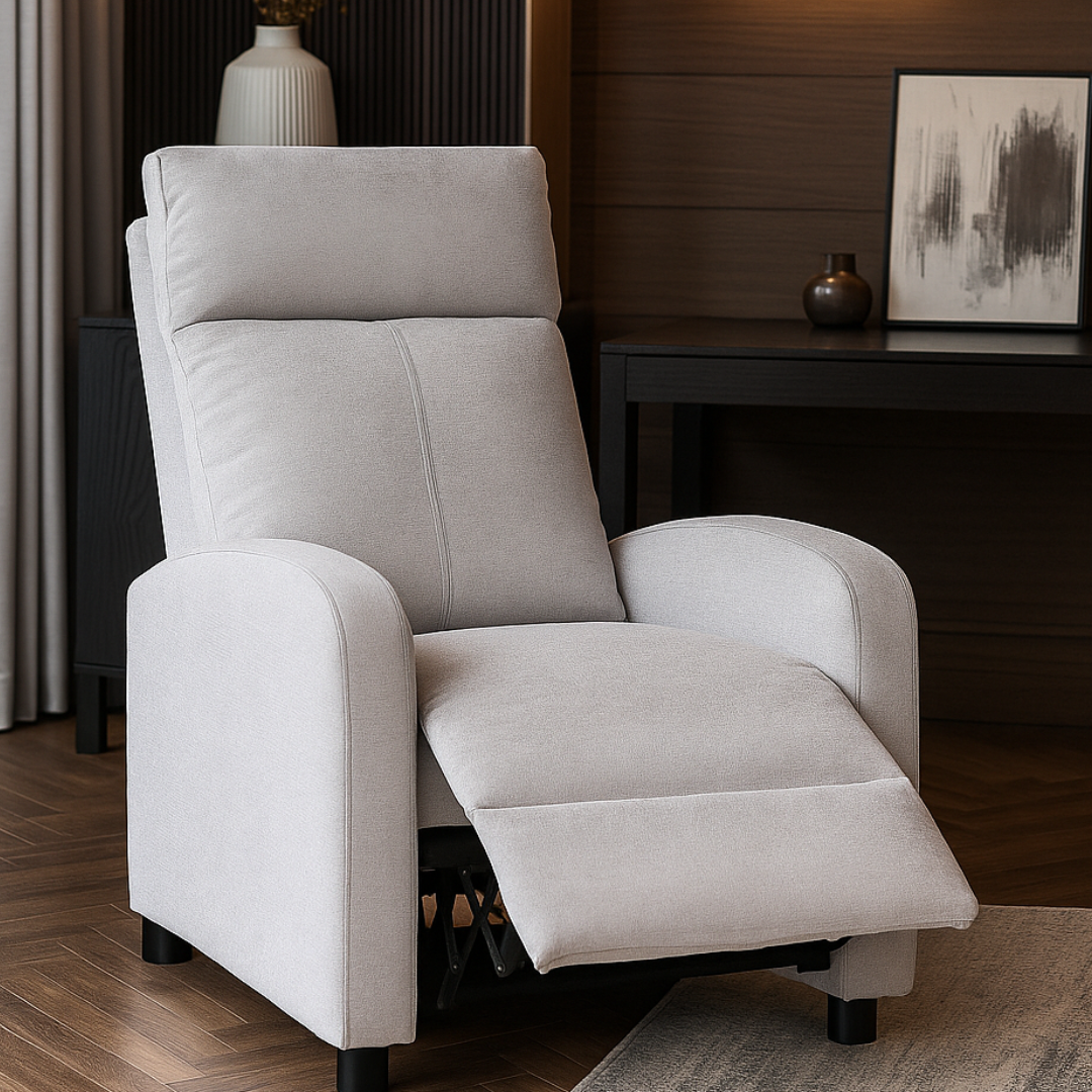 Fotoliu Recliner Stofa Gri