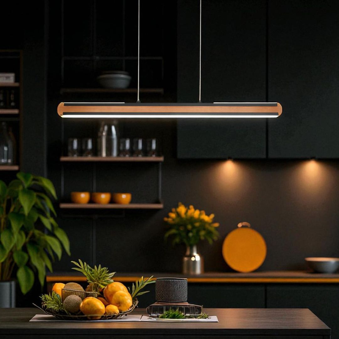 Lustra LED Suspendata DEACON Wood Echivalent 500W