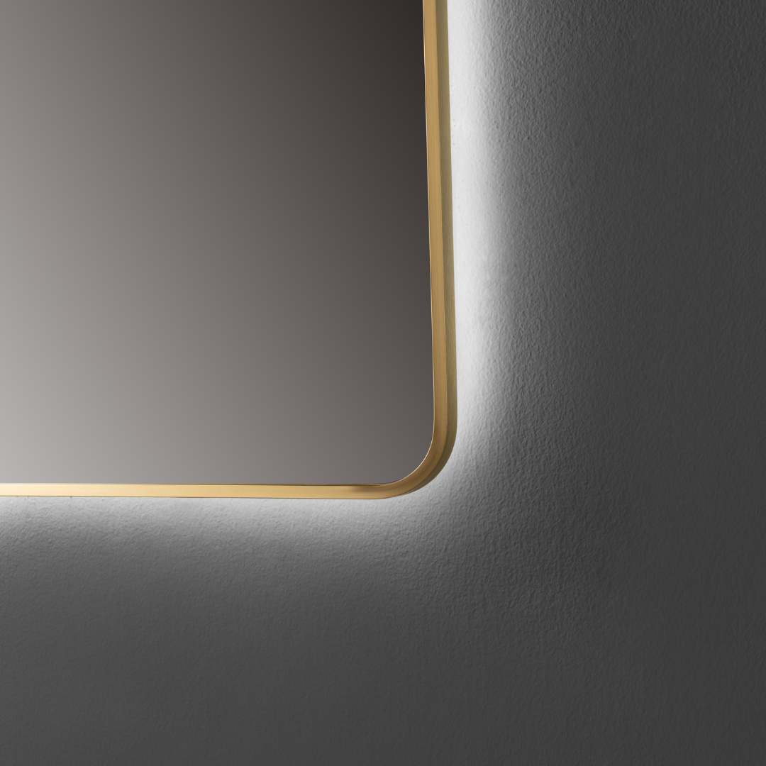 Oglinda LED DUBLIN Gold 80x80CM 3 Lumini si Touch