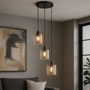 Lustra Suspendata 3xE14 Cooper Black