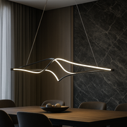 Lustra LED Suspendata Mavi Black Echivalent 900W Telecomanda