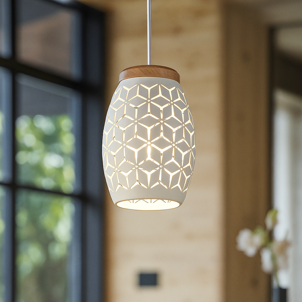 Pendul Decorativ BIDAR 1xE27 Alb