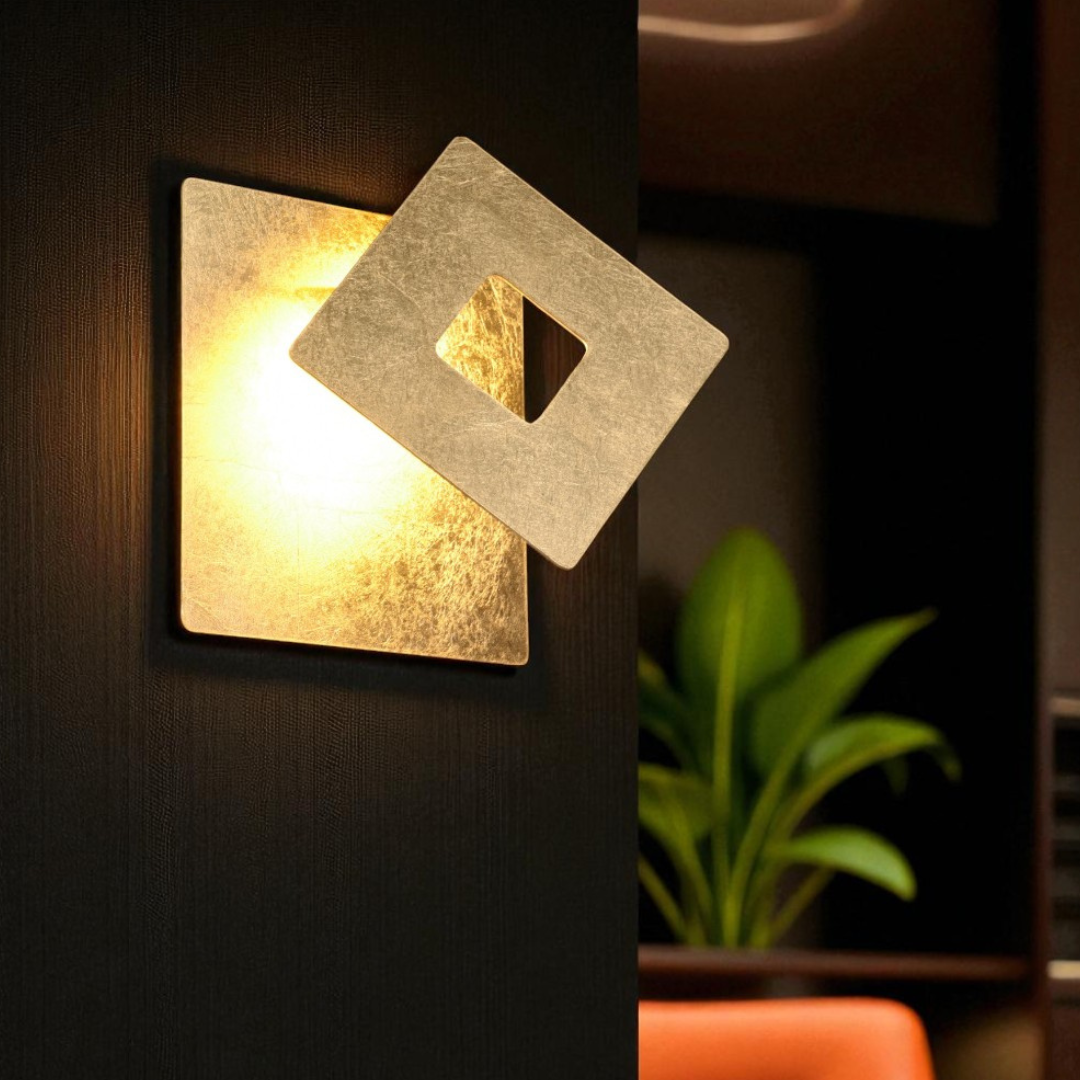 Aplica LED Luxury Square Gold LEANO